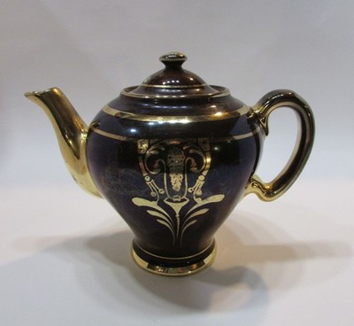 Rare Old 1930's McCormick Spice Banquet Tea Antique Brown Raito Porcelain Teapot