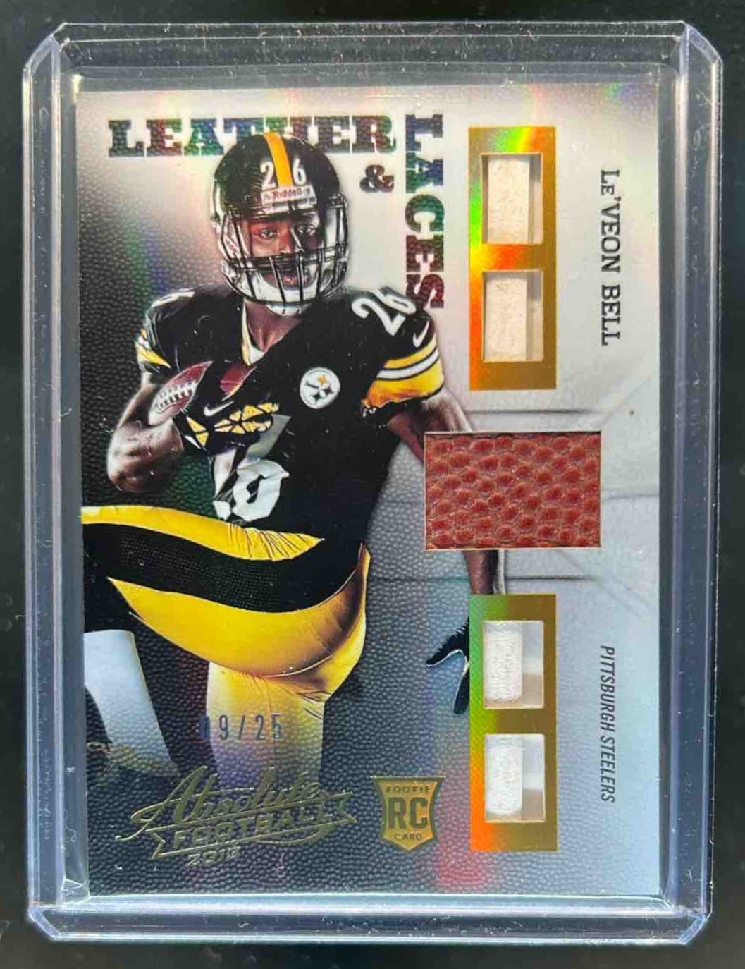 Le'Veon Bell Panini Absolute Leather & Laces #21 Base