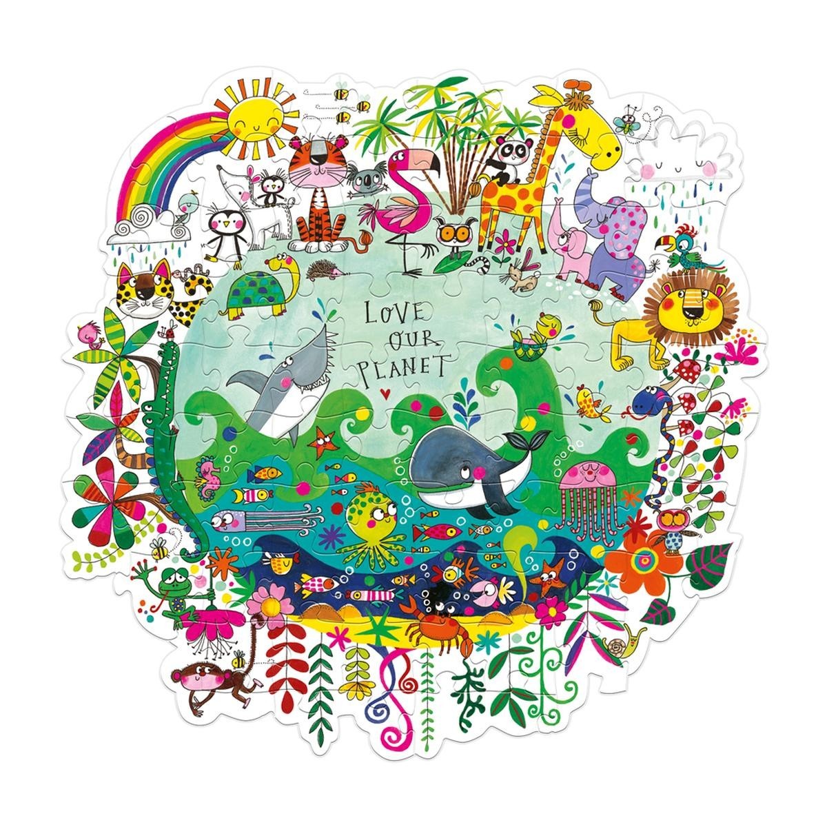 Rachel Ellen Love Our Planet Animal 80 Piece Puzzle For Children Birthday Gift