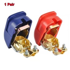 2 x Car Battery Terminal Connector Clamp Quick Release Disconnect Top Post Cover