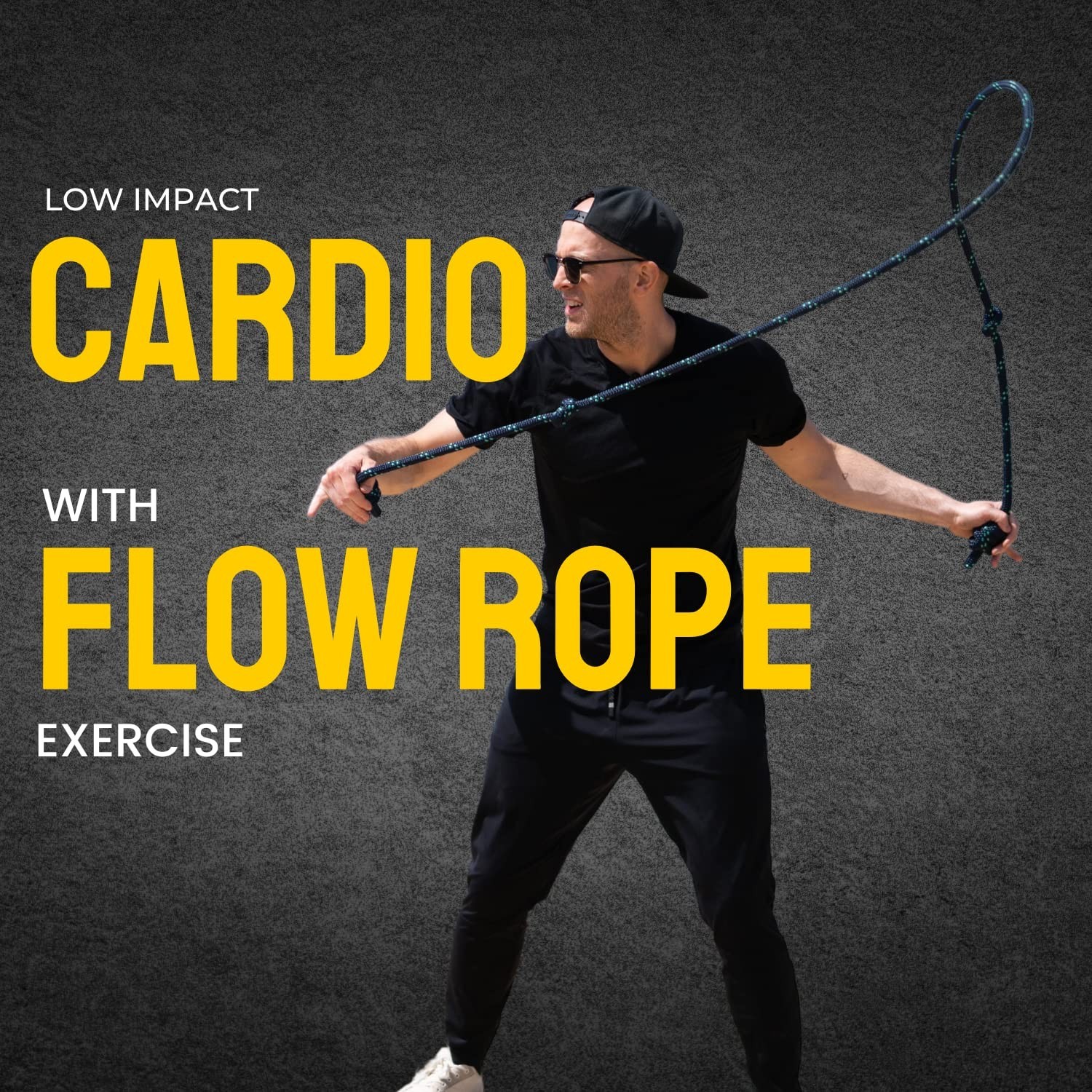 Flow Rope Exercise Jump Rope – 500g (1.10lb) Weighted Flow Jump Rope for C