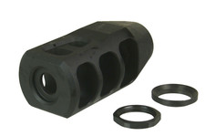.300 WM 5/8x24 TPI Tanker Steel Muzzle Brake  Free Crush Washer  Jam Nut