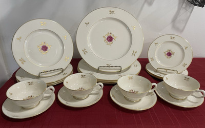 Lenox RHODORA Fine China Dinner Service for Four - 20pc Set NICE!