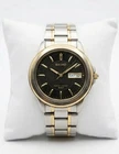 Vintage Seiko Men's Black Dial Two-Tone Titanium Watch