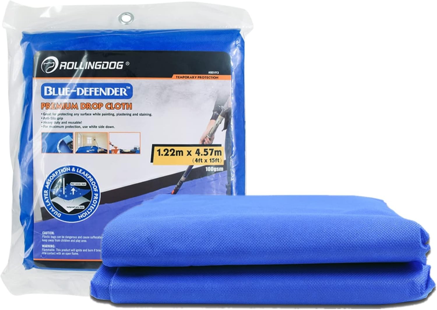 Drop Cloth Twolayer Waterproof Antislip Dust Sheet For Painting And Decorating 122 457M - Image 4