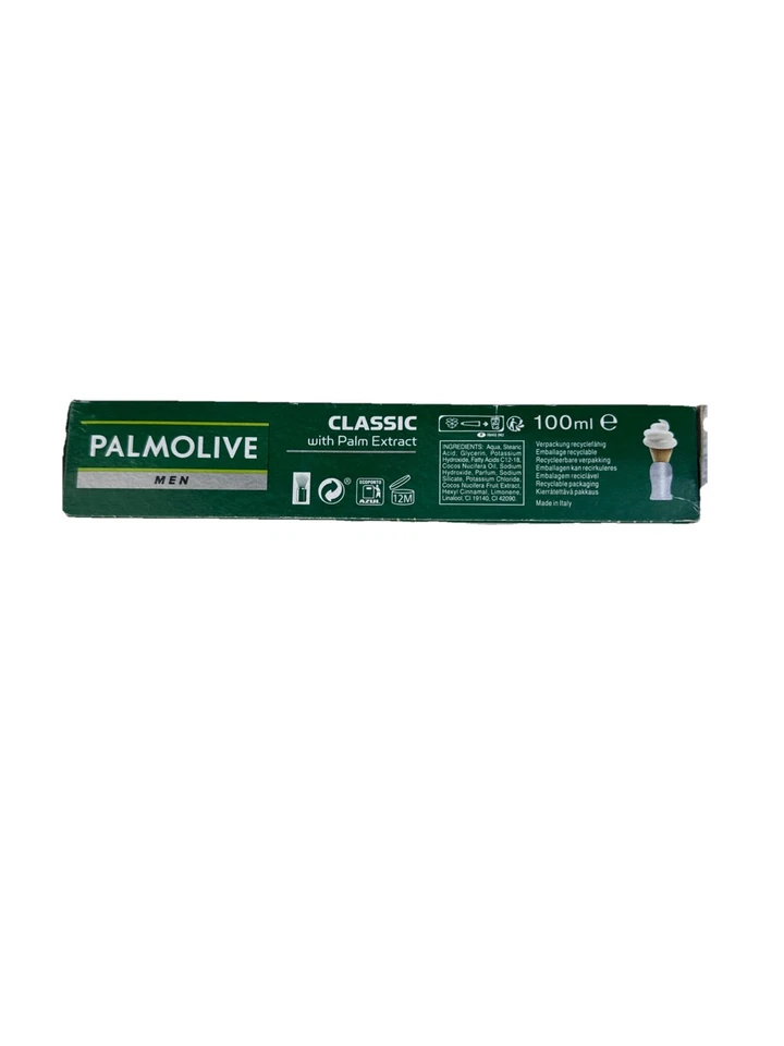 	Crema de afeitar Palmolive para hombre clásica con extracto de palma 100 ml	 Foto 2 de 3