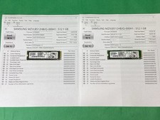 x2 512GB Samsung M.2 NVME SSD 2280 PM981a - 98 Good Health - LOT OF 2