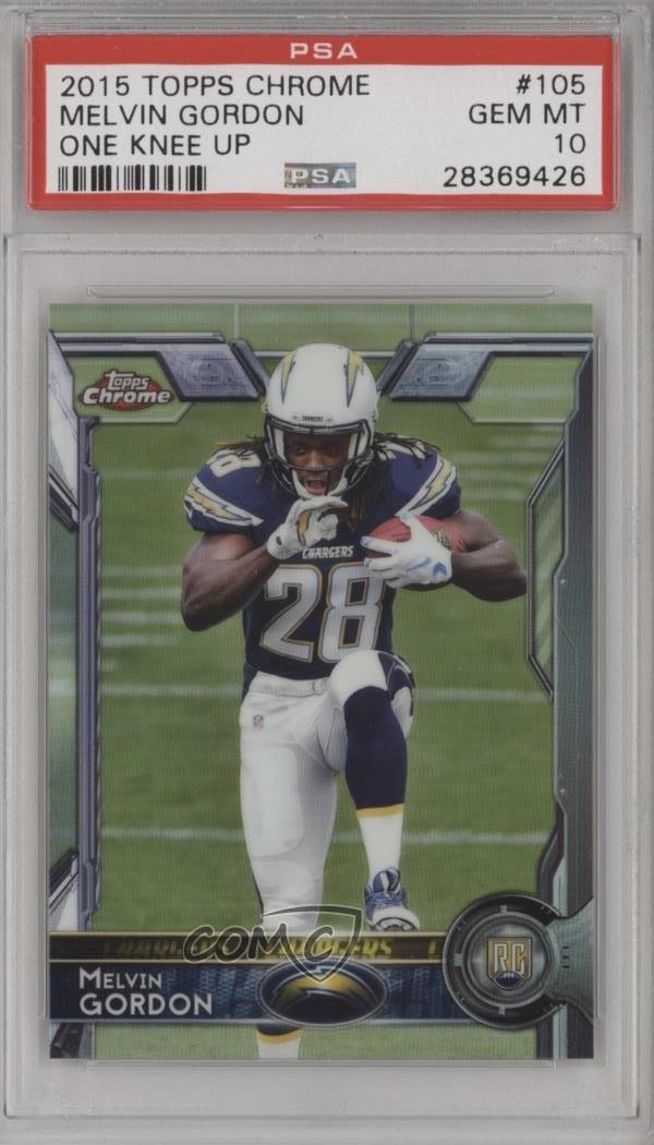 2015 Topps Chrome Rookies Melvin Gordon (Left Knee Up) #105 PSA 10 GEM MT 0a1