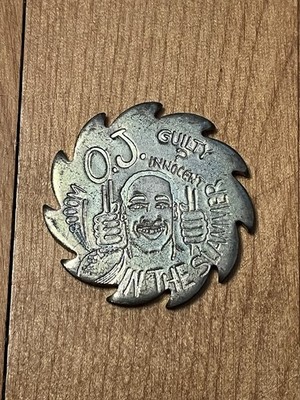 RARE OJ Simpson 1994 Pog Metal Saw Slammer  The Chase  In The Slammer 