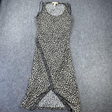 MICHAEL Michael Kors Dress Womens Small Beige Leopard Print Logo Trim Tank