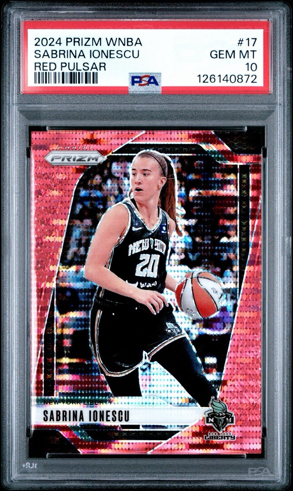 2024 Panini Prizm WNBA Red Pulsar Prizm /299 Sabrina Ionescu #17
