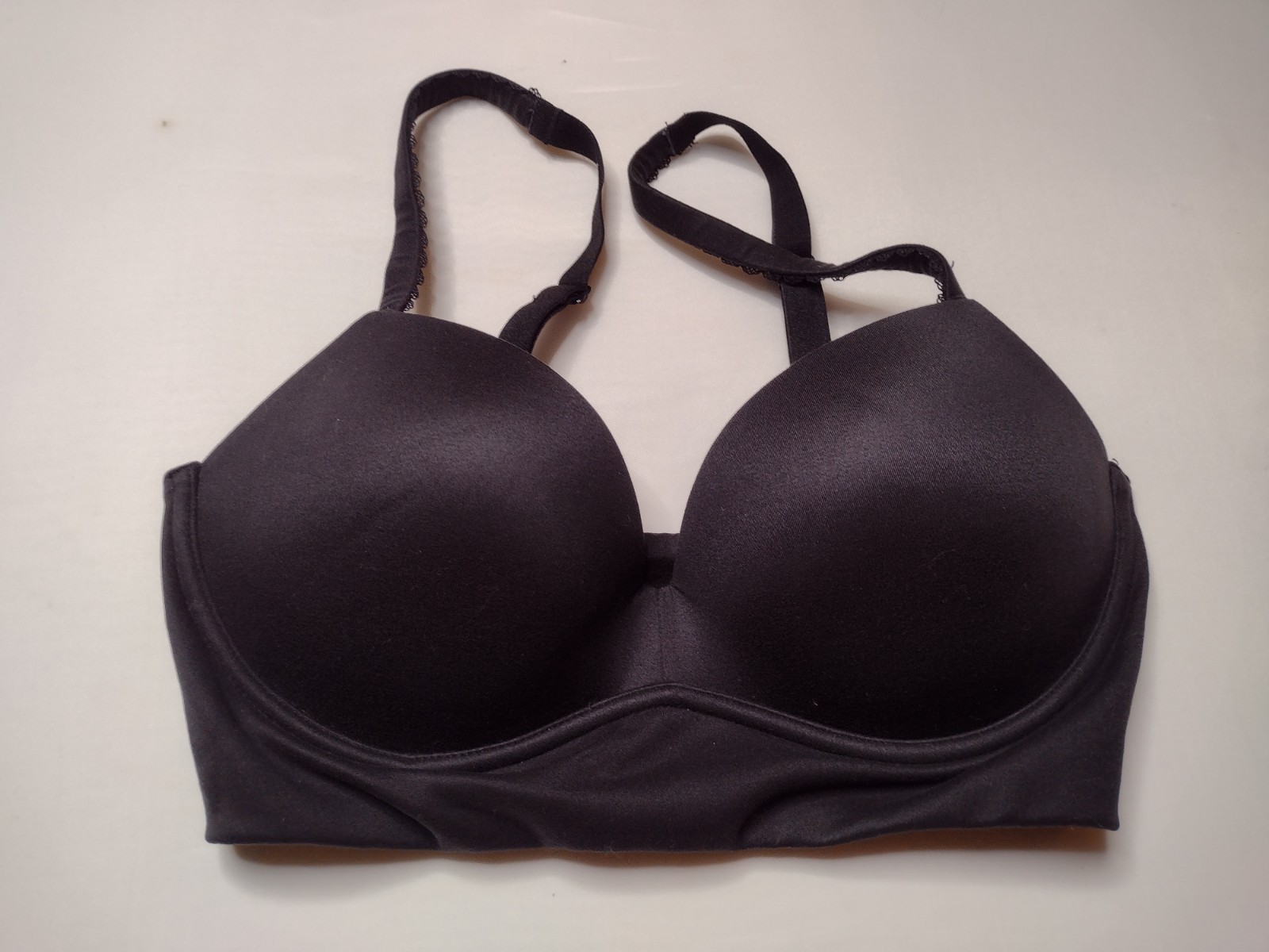 Women's Bralette Bra 34C Black Wireless Wire Free T-shirt Full Coverage A15