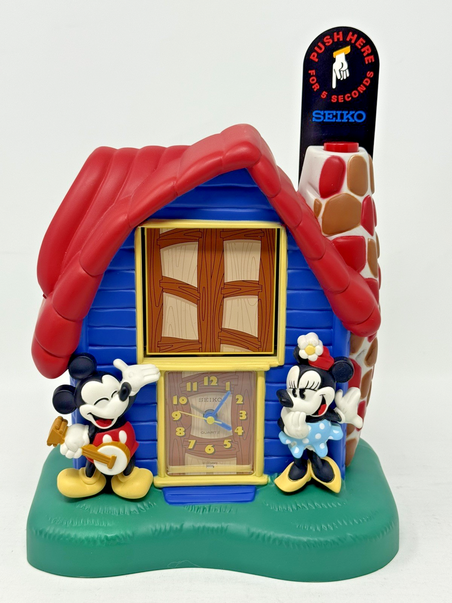 Mickey Minnie & Donald Vintage Seiko Disney Talking Tabletop Alarm