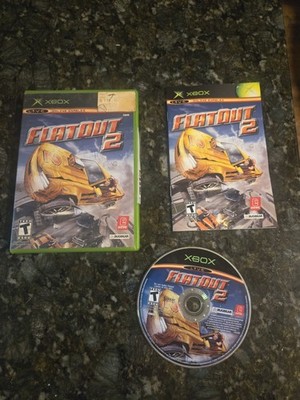 FlatOut 2 (Microsoft Xbox, 2006) VERY GOOD, W/MANUAL! FLAT OUT 2,