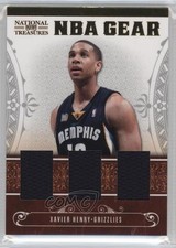 2010 Playoff National Treasures NBA Gear Materials Trios 88/99 Xavier Henry 5x8