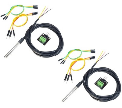 DS18B20 Temperature Sensor For Arduino ESP32 Raspberry Pi Waterproof 2 PCS