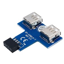 Nowy 9-pinowy nagłówek USB (2x5) na 2 gniazda adapter płyty głównej