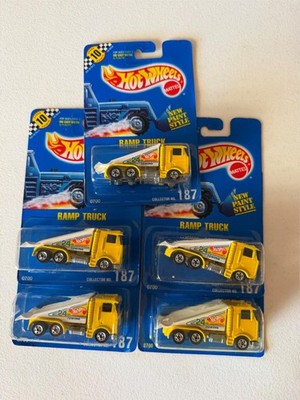 Hot Wheels Ramp Truck 1992 Collector #187 Yellow Lot of 5 A23
