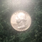 1964 Washington Quarter (lt blue/pink)