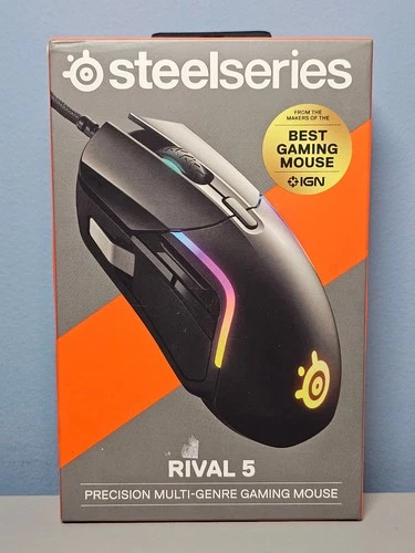 SteelSeries Rival 5 RGB Precision Gaming Mouse 9 Programmable Button New Sealed!