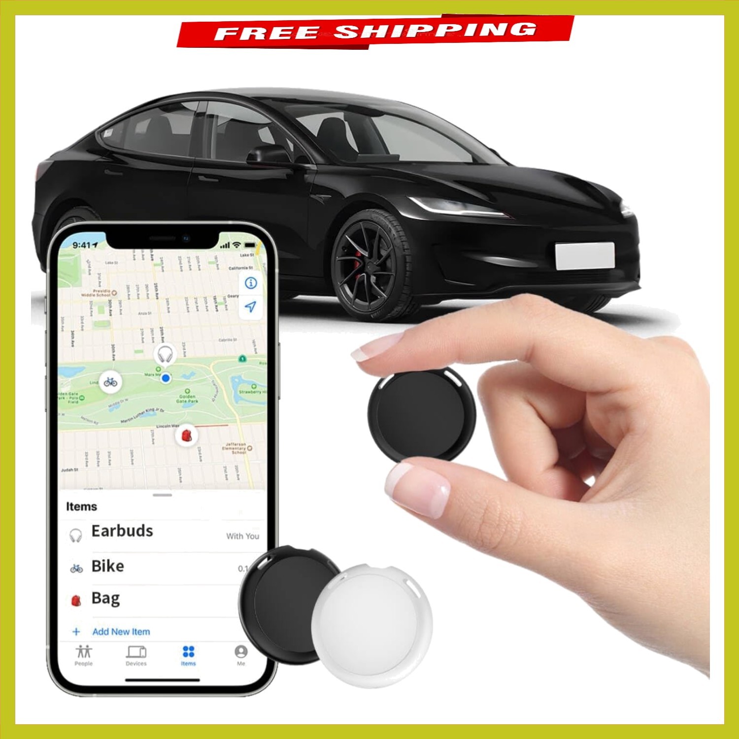 No Subscription GPS Tracker 2 Pack – Replaceable Battery-image