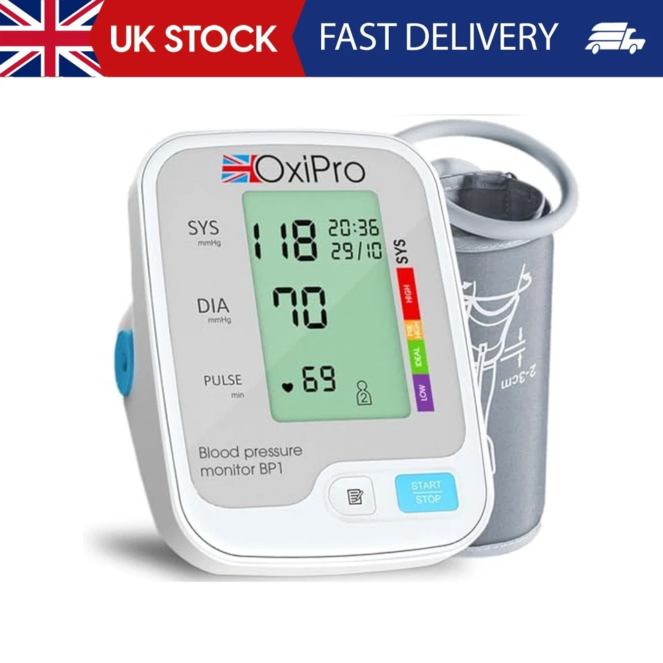 OXIPRO BP1 Blood Pressure Monitors - CE Certified - MHRA Registered - UK Approved Blood