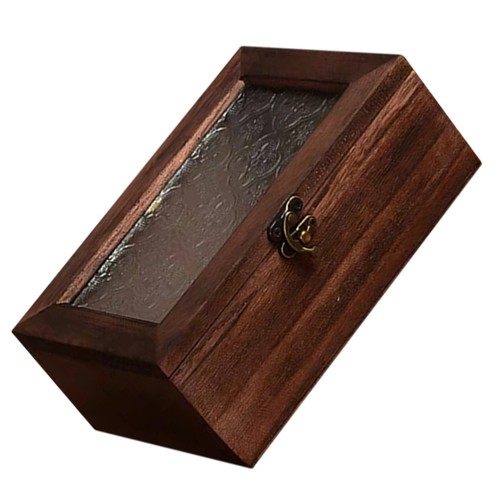 Retro Wooden Storage Box Miss Jewelry for Women Vintage Trinket Organizer - Picture 7 of 12