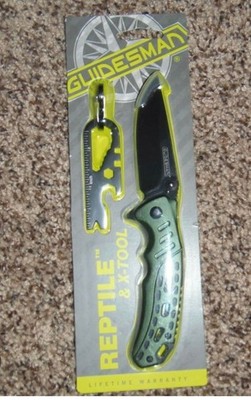 Guidesman Reptile and X-Tool Folding Knife and Keychain Black Oxide Finish