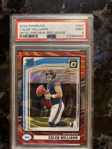 2024 Panini Donruss - Rated Rookie Caleb Williams   Optic Preview Red Wave Prizm