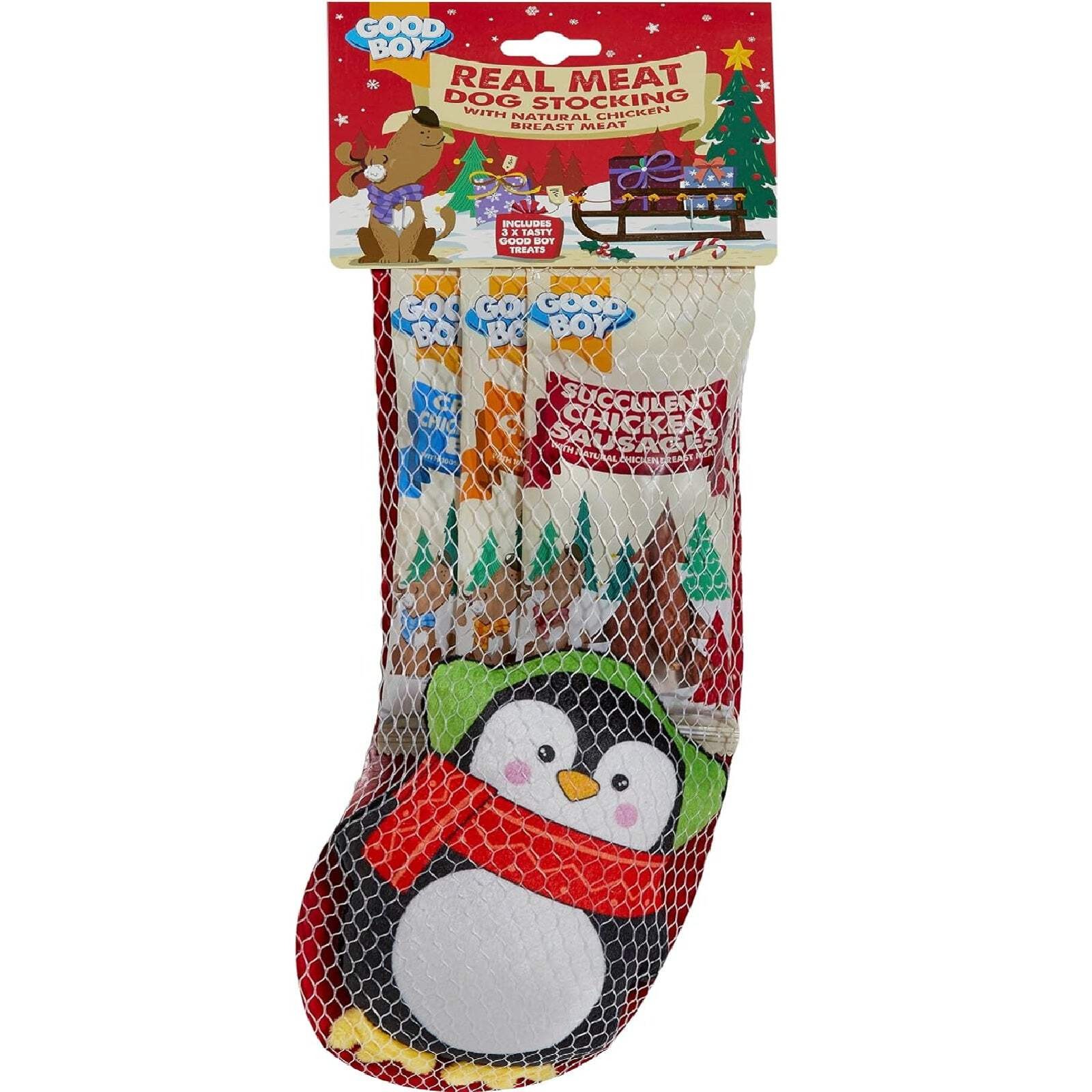 GOOD BOY DOG TREAT STOCKING : Christmas Pet Snacks Xmas Snowflake Food Chews Toy - Image 4