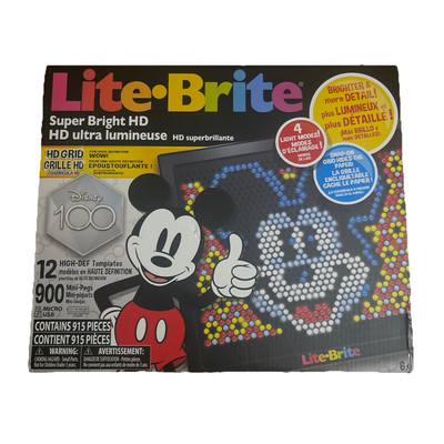 Lite-Brite Disney Super Bright High Definition 100 Years of Wonder Special Ed.