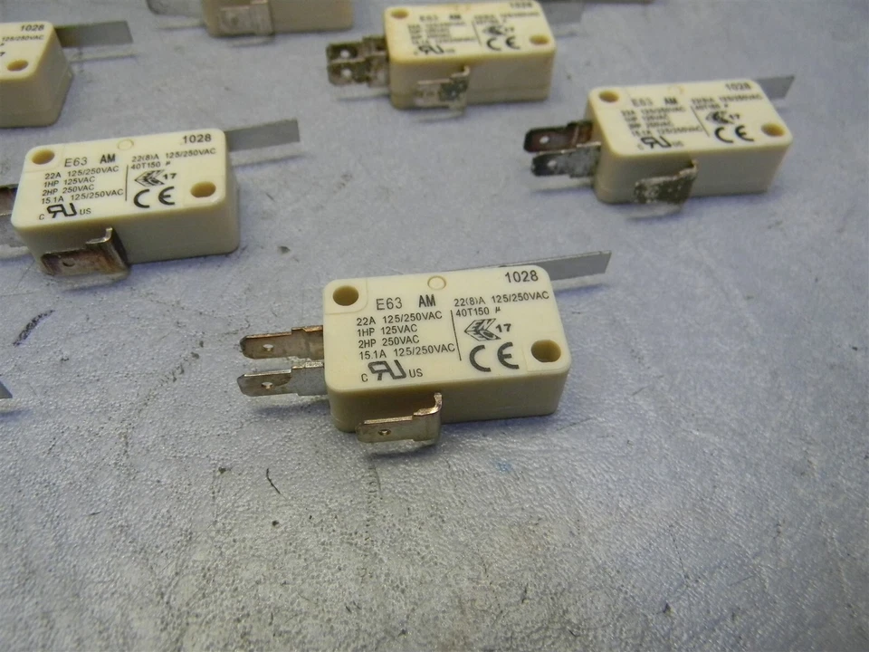 Toneluck E63 AM Micro Switch 22A 125/250VAC E63AM-BA02AG-01 Lot of 10 - Image 2 of 4