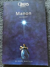 Program OPÉRA NATIONAL DE PARIS 2000 2001 - BASTILLE - Manon Massenet