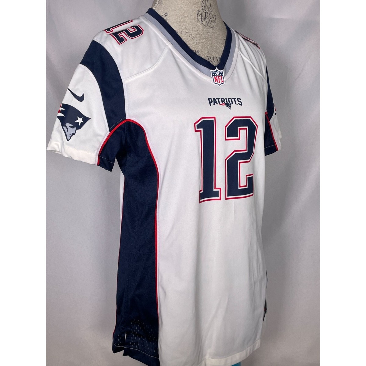 Tom Brady #12 New England Patriots NIKE White On Field Jersey