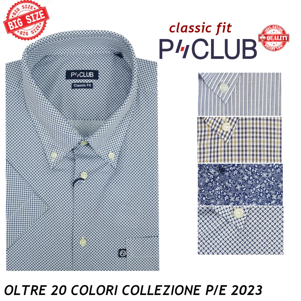 Camicia Clargyman, Manica Lunga 100% cotone - nero