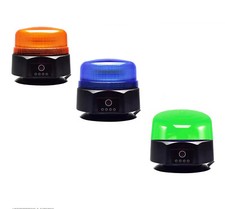 LED Rundumleuchte Akku  Magnet + Saug Befestigung  220km/h Blaulicht Warnleuchte