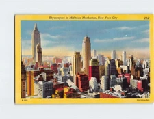 Postcard Skyscrapers Mid-town Manhattan NYC NY USA