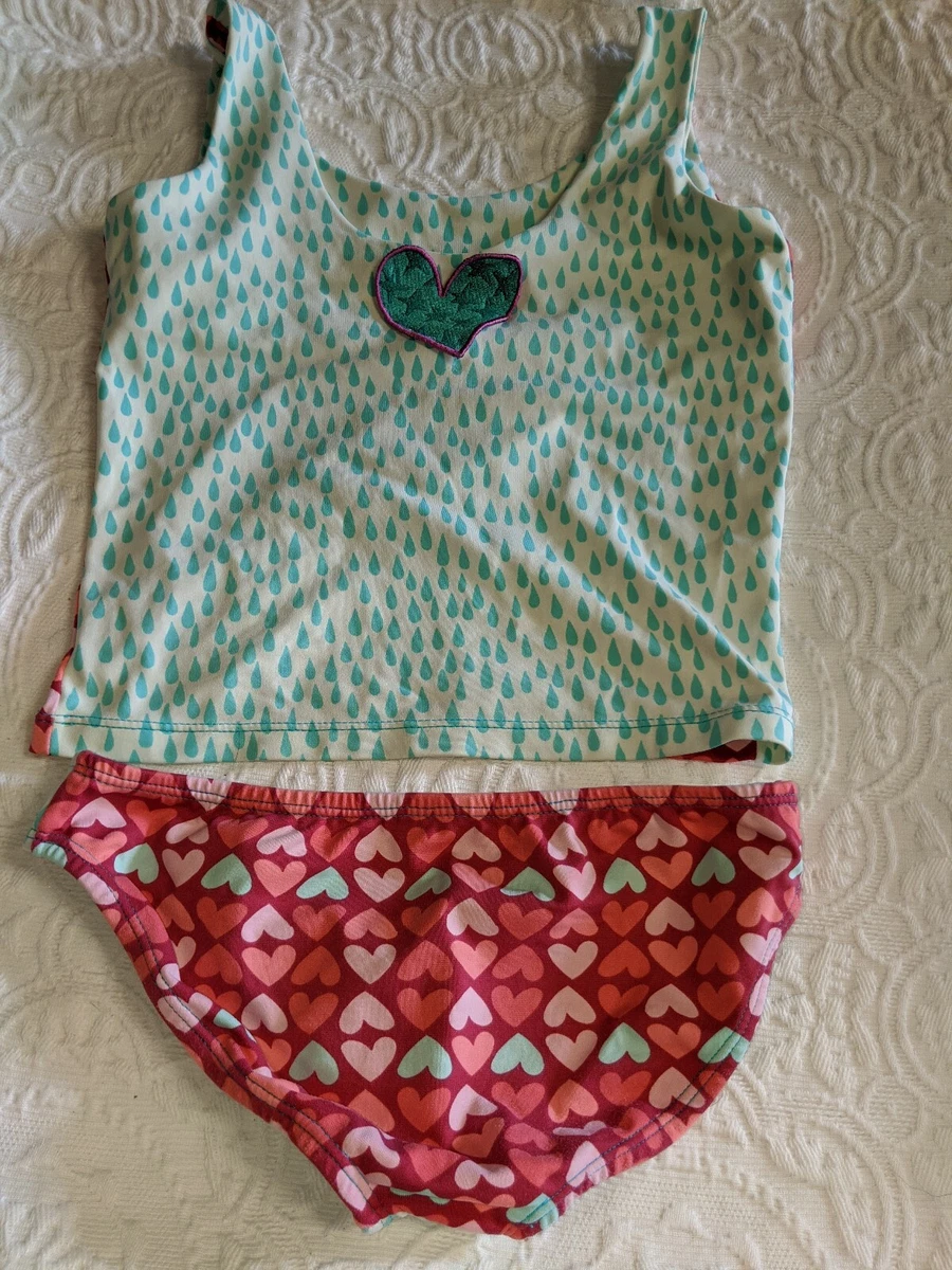 Agatha Ruiz de la Prada girls sz. 8 10 two piece heart design swimsuit. Adorable