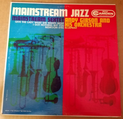 33RPM RCA Camden Andy Gibson - Mainstream Sextet Jazz, high-grade E to E- to E
