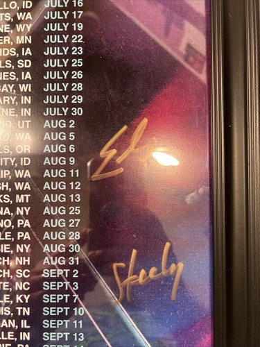 Daughtry “Dearly Beloved” Signed Autographed Tour 2022 Poster Framed 20”x14” - Picture 7 of 13