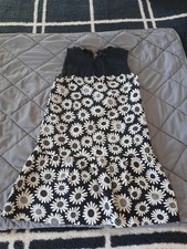 Victoria Beckham for Target Flower Dress Black and White Girls SIZE Large