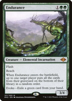 mtg modern horizons 2 cards Magic: The Gathering Collector Booster Pack Modern reprints Endurance MTG Modern Horizons 2