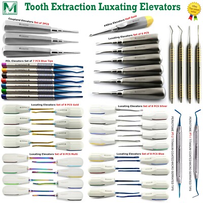 Dental Tooth Extraction Luxating Root Elevators Surgical Implant Instruments CE