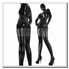 Latex Catsuit attached Hoods 2 Sheath Full Bodysuit Cool Play Customize .4mm Z18