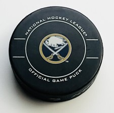 Official Buffalo Sabres Game Puck Made In Canada NHL Sher-Wood FMP#2