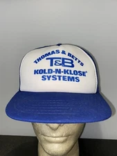 Vintage Thomas & Betts Systems Mesh Snapback Trucker Hat Baseball Cap Lid
