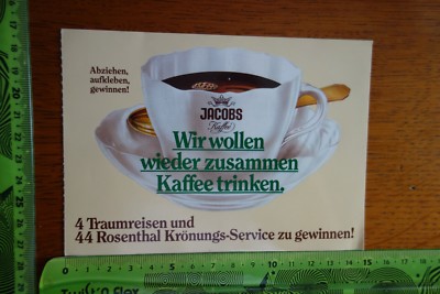 Alter Aufkleber Nahrung Genuss Getränke Kaffee JACOBS 