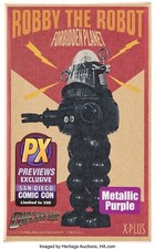 2013 SDCC X-PLUS FORBIDDEN PLANET ROBBY THE ROBOT PURPLE DIECAST FIGURE Comiccon
