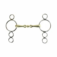 AK Dutch Gag Multi Ring Double Jointed German Silver Horse Riding Bit