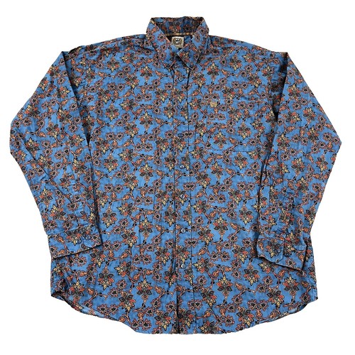 Cinch Men's White Square Print Button Down Shirt MTW1105691 | eBay